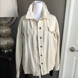 Neutral ground Cream Corduroy Jacket
